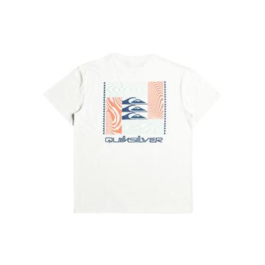  Quiksilver Warped Patterns Erkek Beyaz Tişört