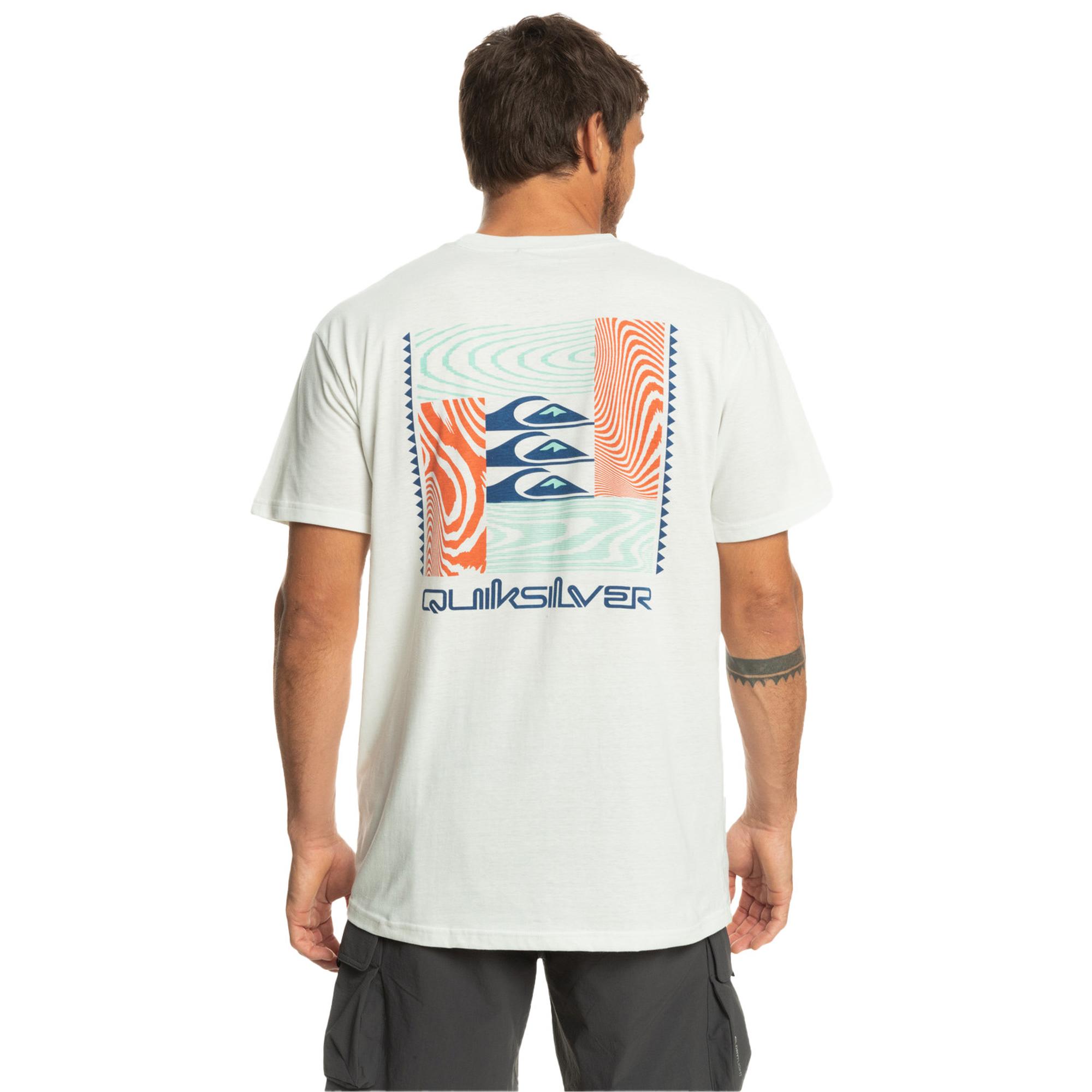 Quiksilver Warped Patterns Erkek Beyaz Tişört