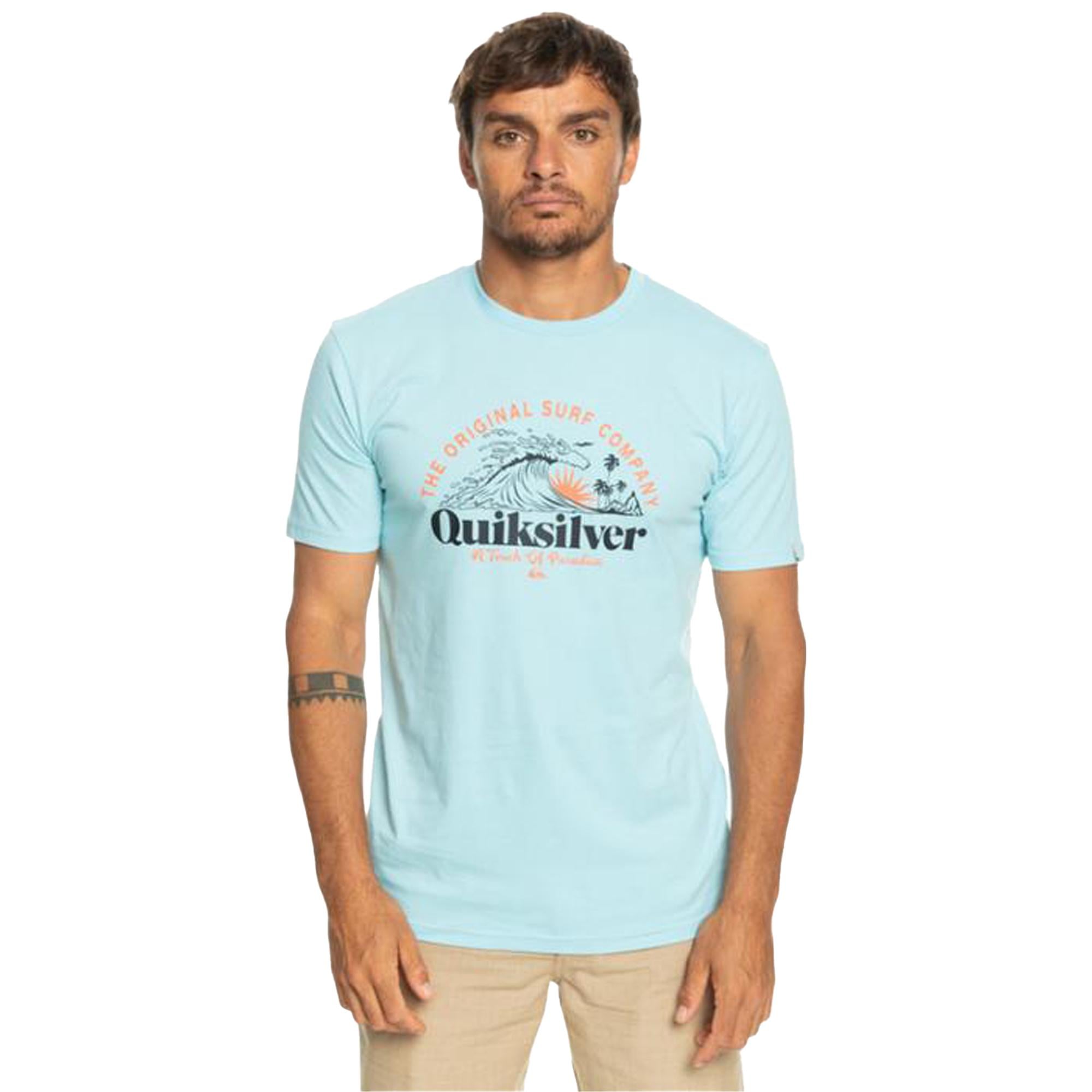 Quiksilver Sunsetwave Erkek Mavi Tişört