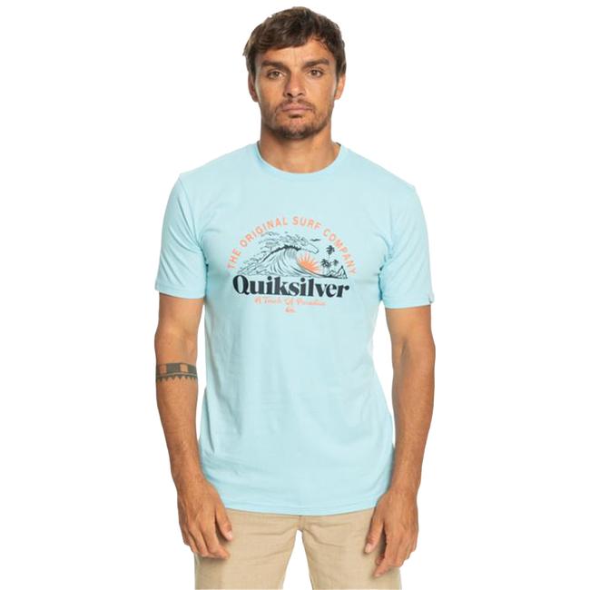  Quiksilver Sunsetwave Erkek Mavi Tişört