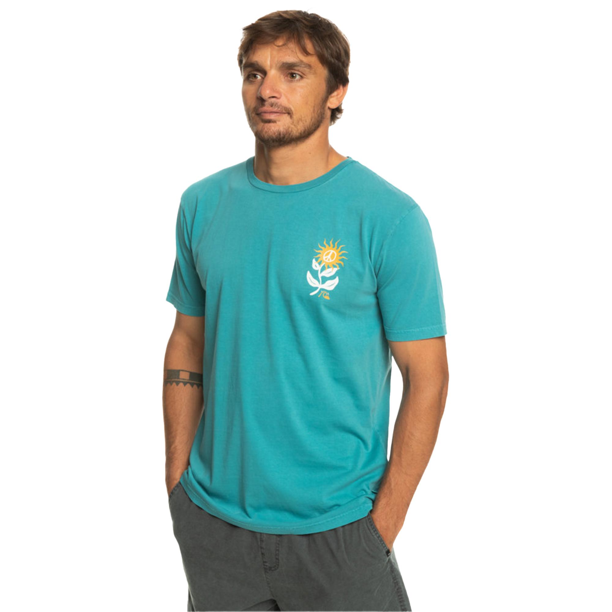 Quiksilver Sunbloom Erkek Mavi Tişört