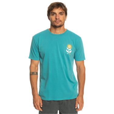  Quiksilver Sunbloom Erkek Mavi Tişört
