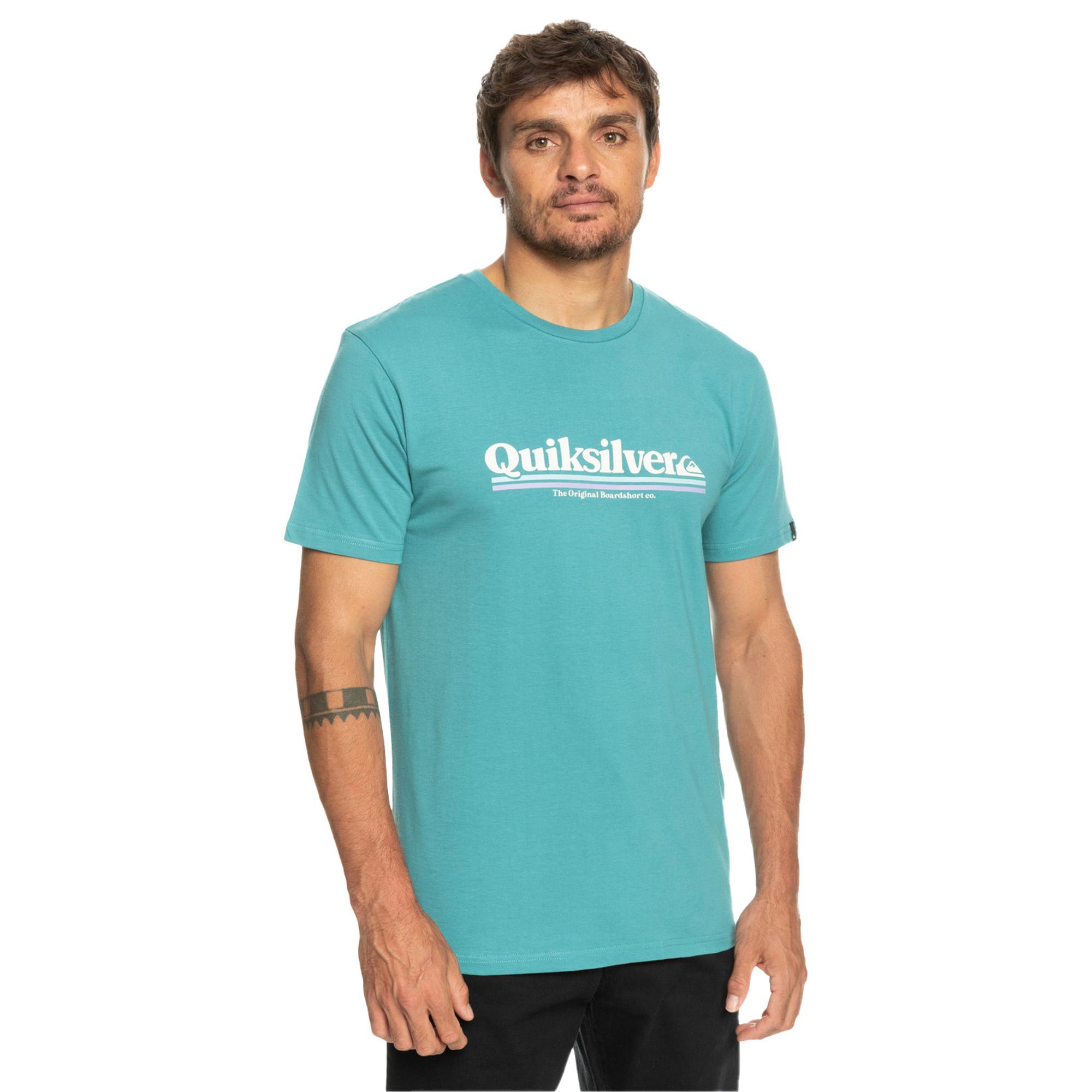 Quiksilver Betweenthelines Erkek Mavi Tişört