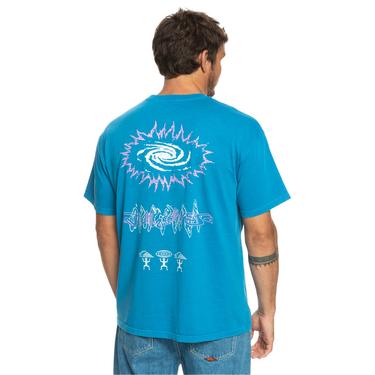  Quiksilver Qsconnected Erkek Mavi Tişört