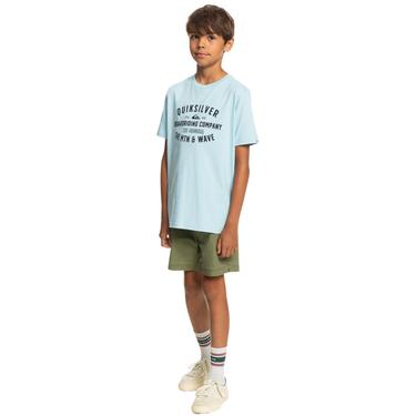  Quiksilver Qs Surf Lockup Yth Erkek Çocuk Mavi Tişört