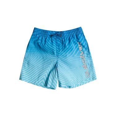  Quiksilver Erkek Çocuk Volley Short Warped Logo 14 B Jamv Mavi