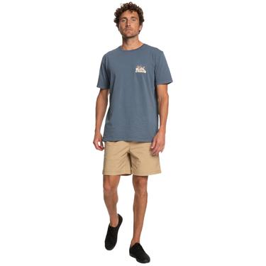  Quiksilver Enjoynotdestroy Erkek Mavi Tişört