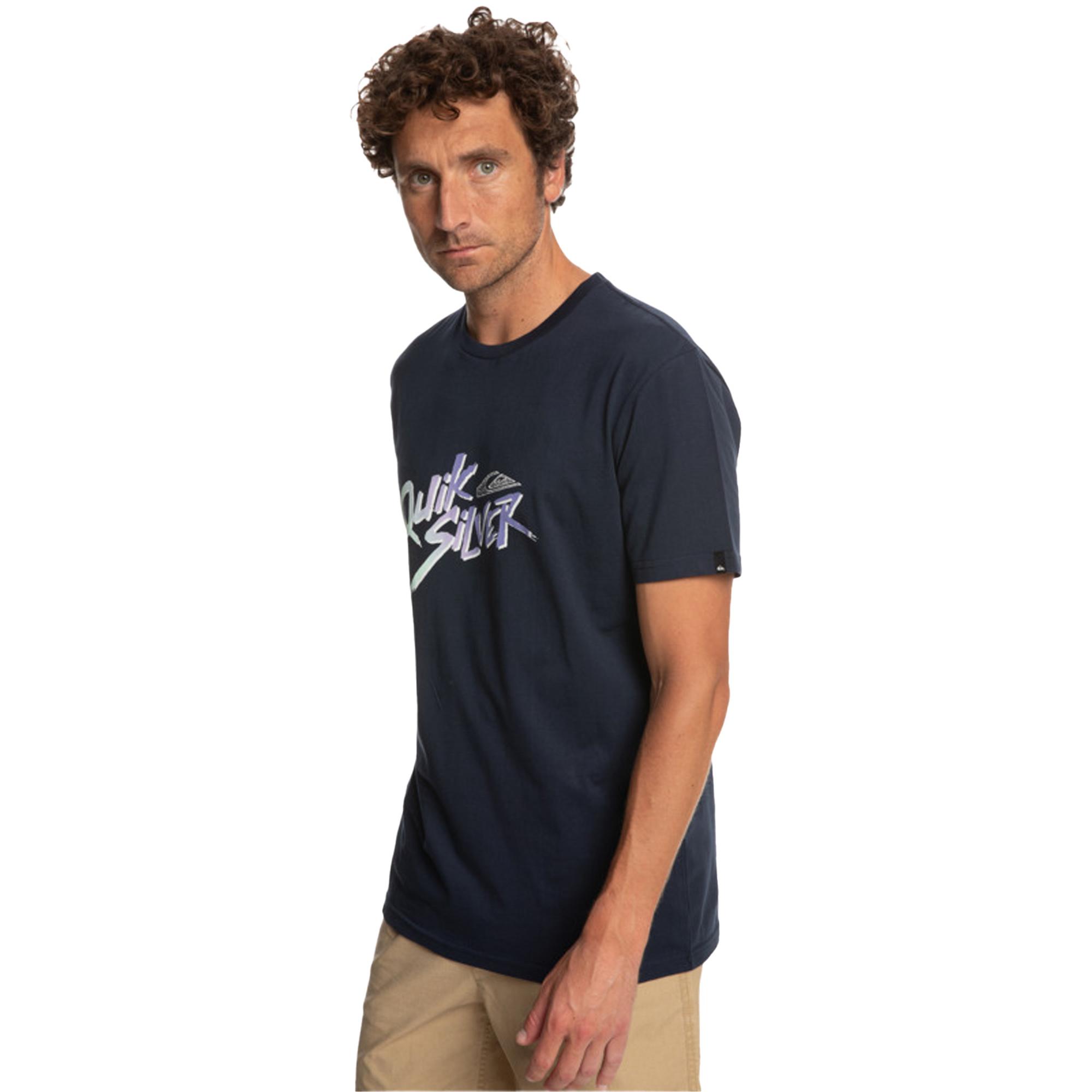 Quiksilver Signaturemove Erkek Mavi Tişört