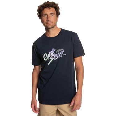  Quiksilver Signaturemove Erkek Mavi Tişört