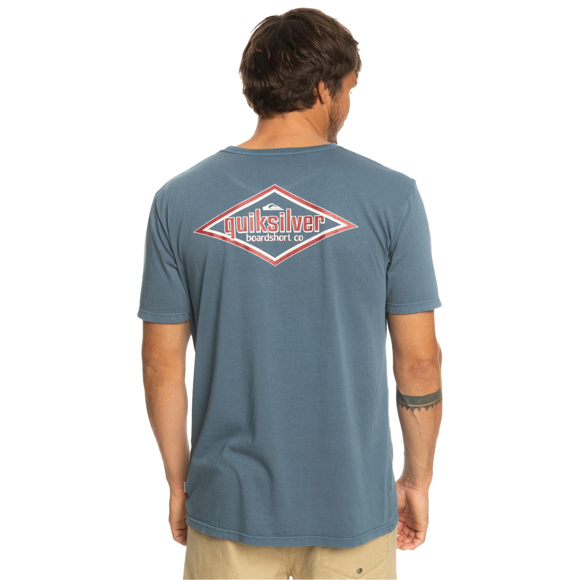 Quiksilver Quikwords Erkek Mavi Tişört