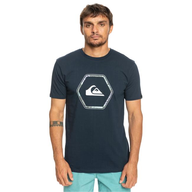  Quiksilver Inshapes Erkek Mavi Tişört