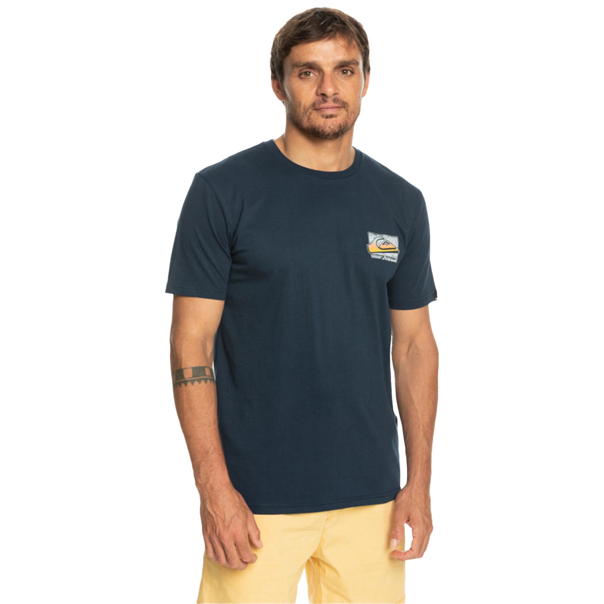 Quiksilver Retrofade Erkek Mavi Tişört