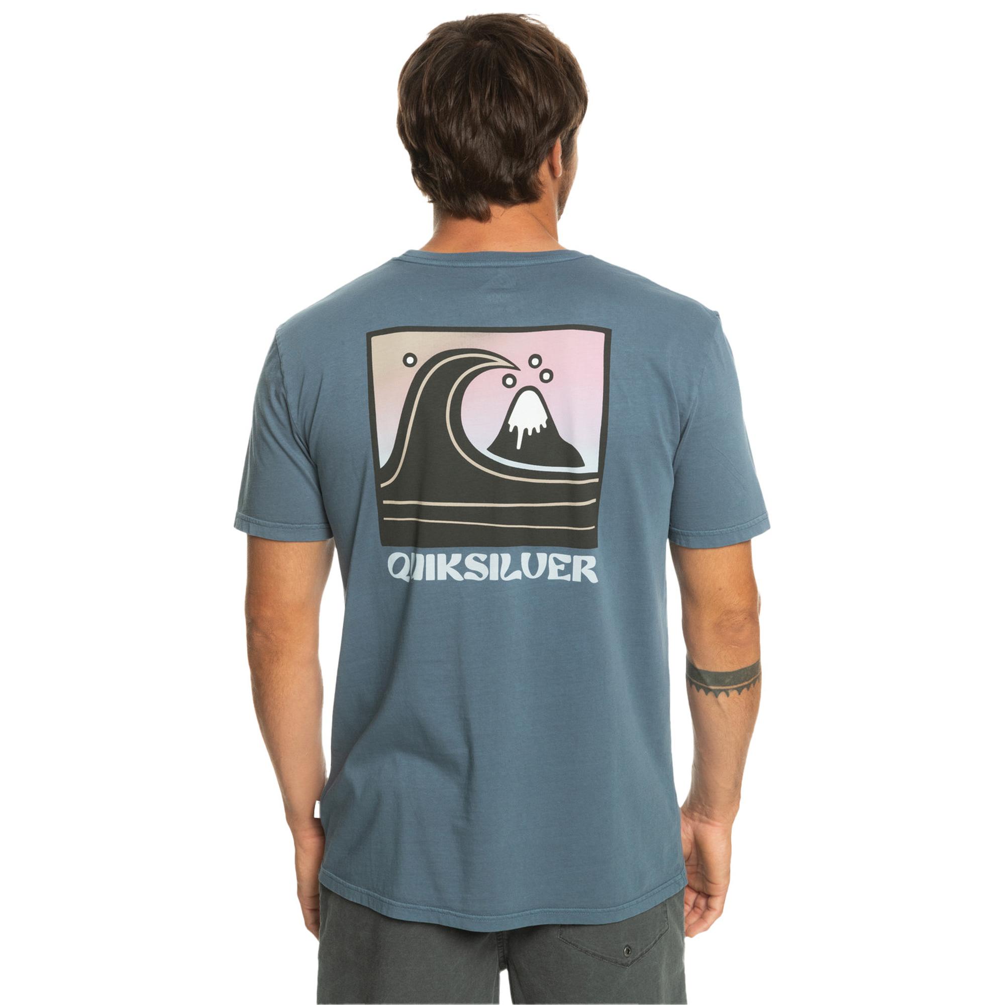 Quiksilver Qsbubblestamp Erkek Mavi Tişört