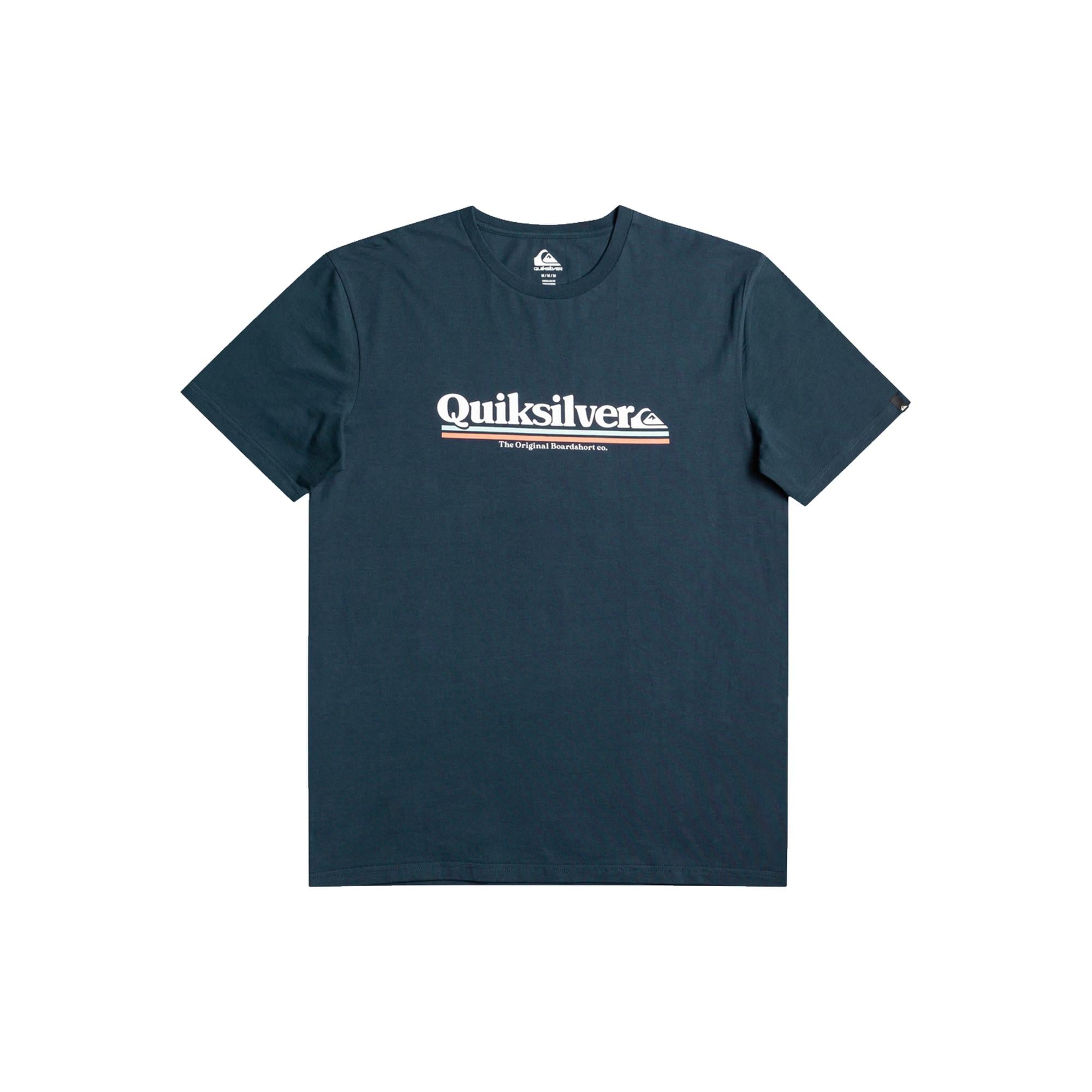 Quiksilver Betweenthelines Erkek Mavi Tişört