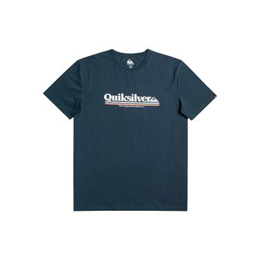  Quiksilver Betweenthelines Erkek Mavi Tişört
