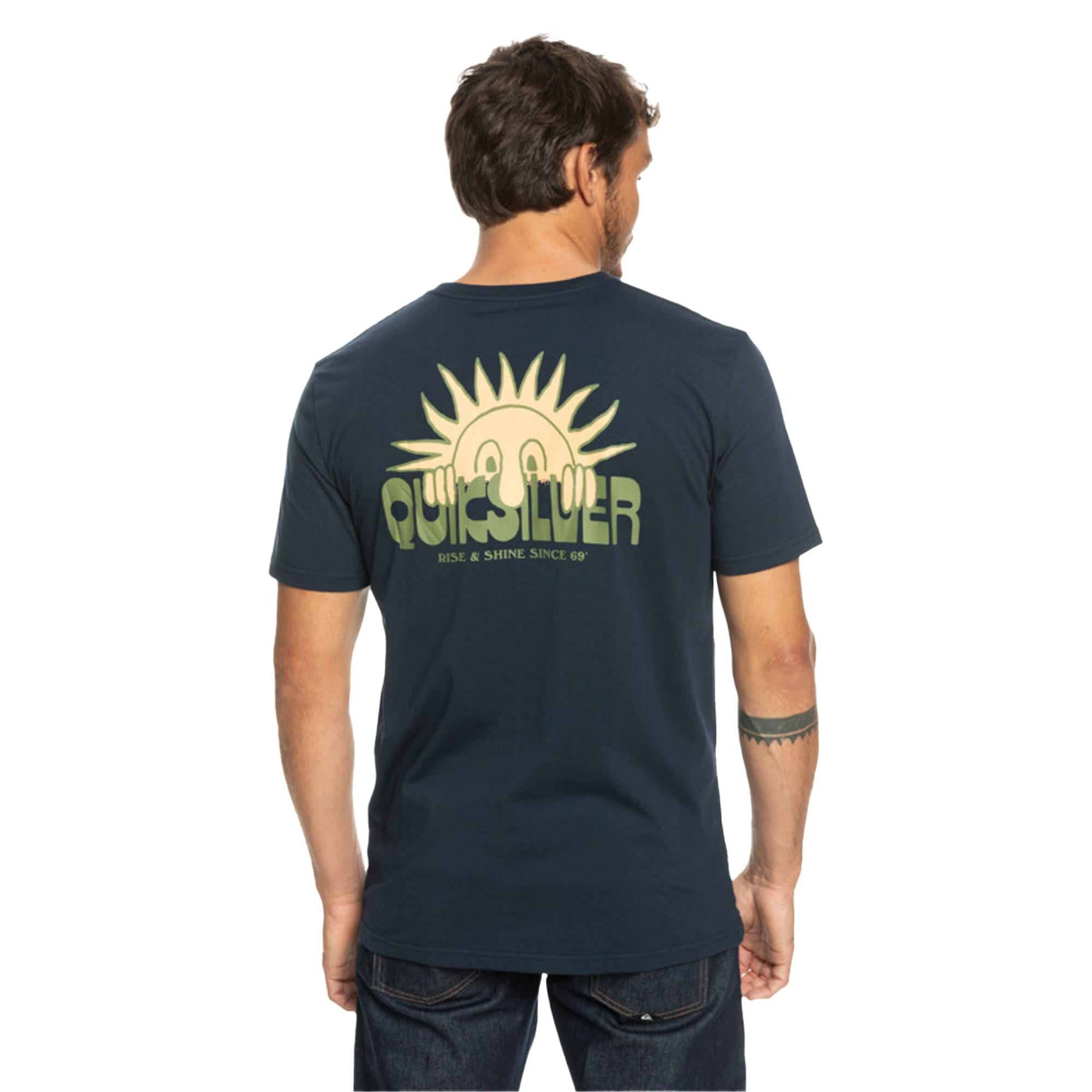 Quiksilver Riseshine Erkek Mavi Tişört