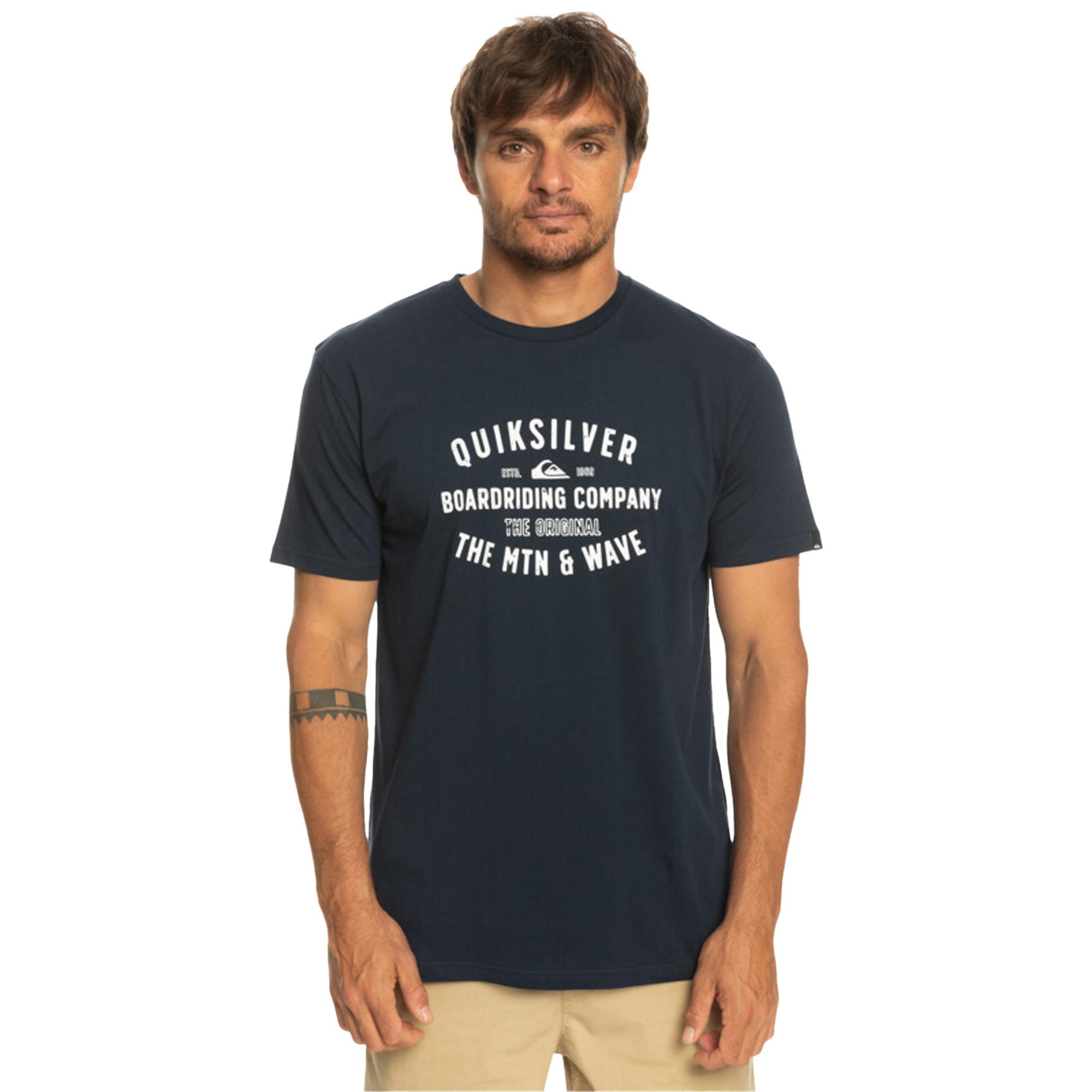 Quiksilver Qssurflockup Erkek Mavi Tişört