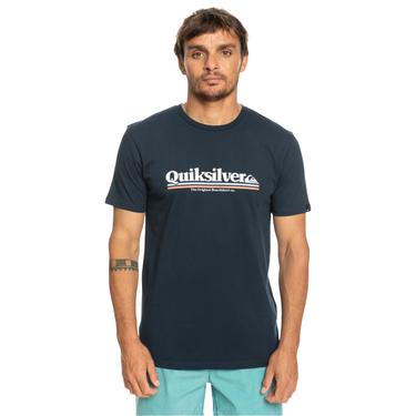  Quiksilver Betweenthelines Erkek Mavi Tişört