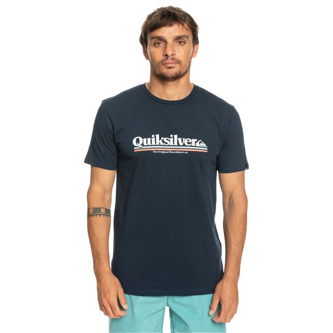  Quiksilver Betweenthelines Erkek Mavi Tişört