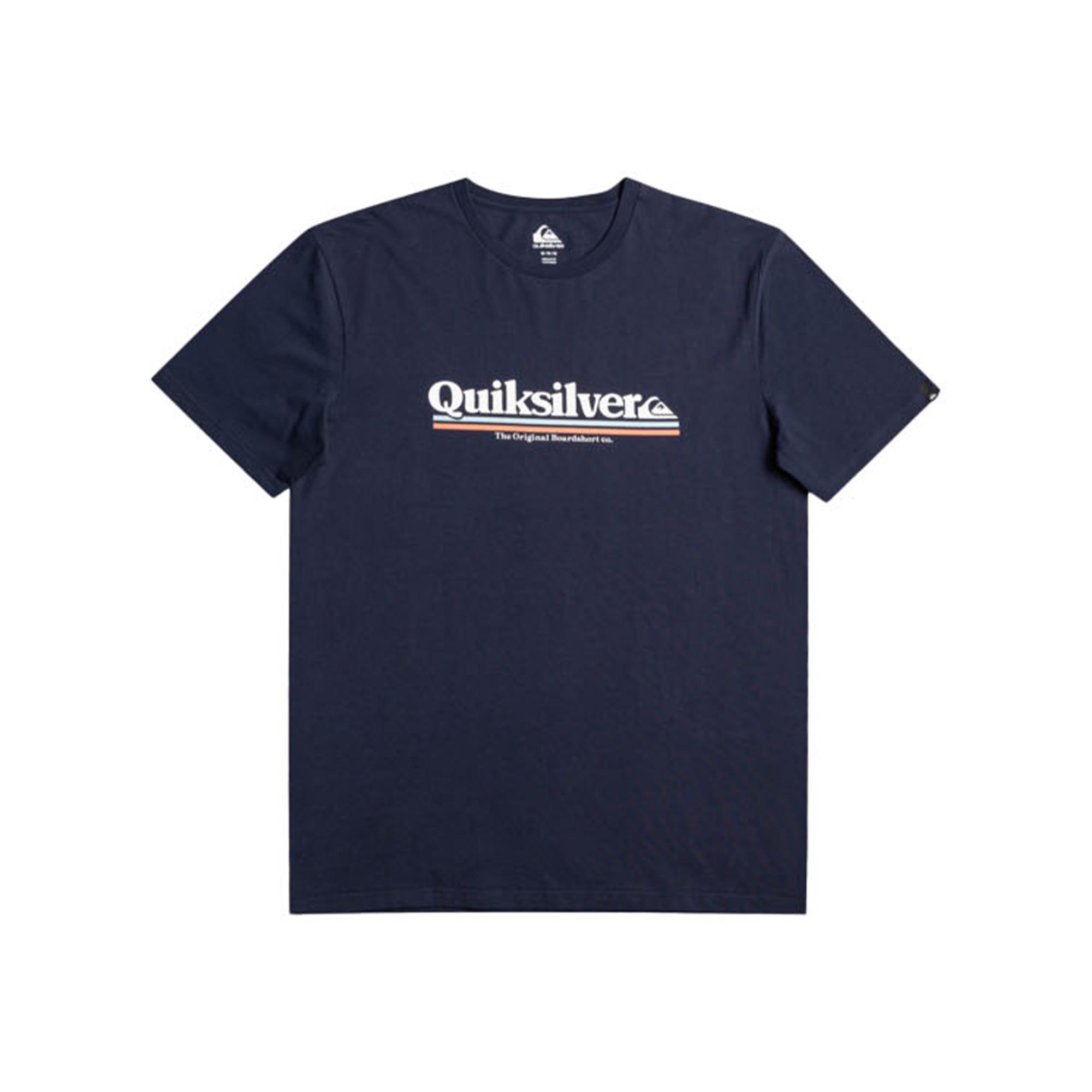 Quiksilver Between The Lines Yth Erkek Çocuk Mavi Tişört