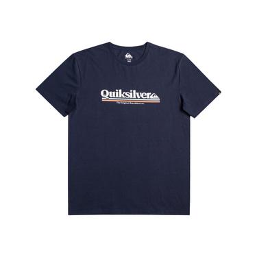  Quiksilver Between The Lines Yth Erkek Çocuk Mavi Tişört