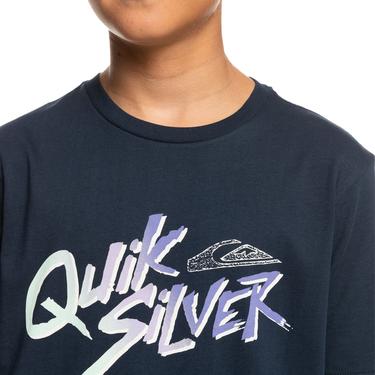  Quiksilver Signaturemove B Erkek Çocuk Mavi Tişört