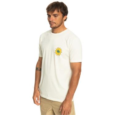  Quiksilver Planetpositive Erkek Bej Tişört