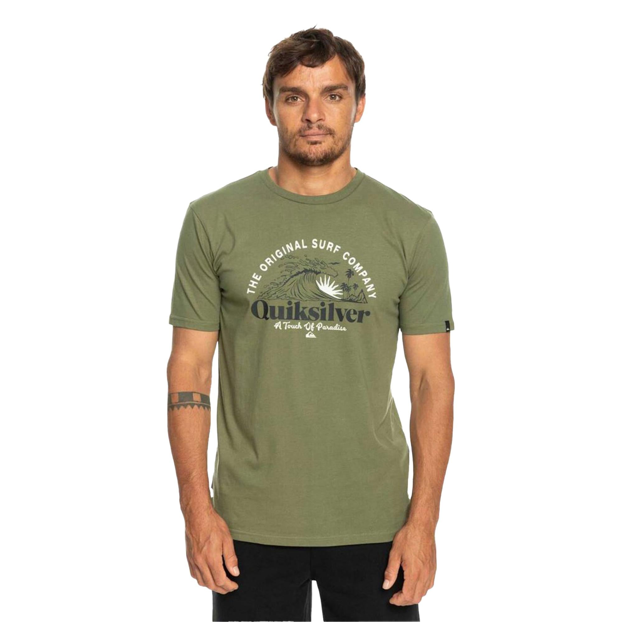 Quiksilver Sunsetwave Erkek Yeşil Tişört