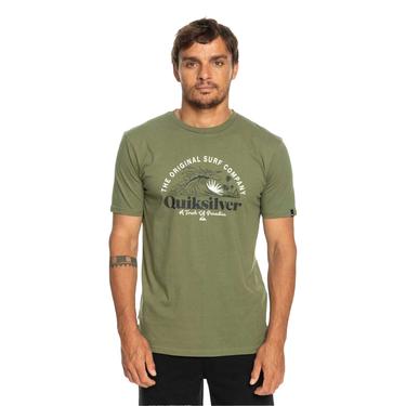  Quiksilver Sunsetwave Erkek Yeşil Tişört