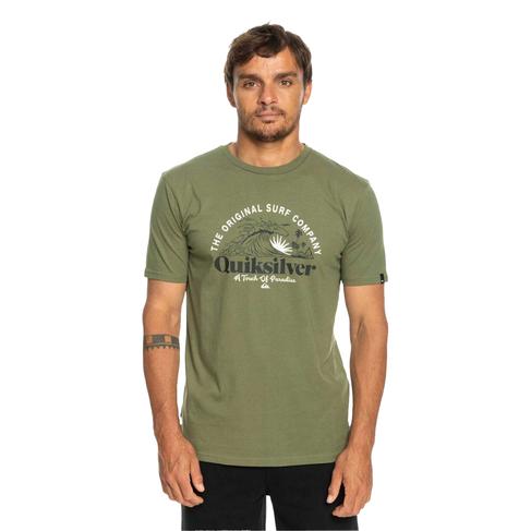  Quiksilver Sunsetwave Erkek Yeşil Tişört