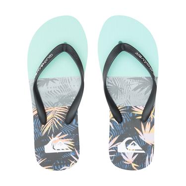  Quiksilver Erkek Terlik Molokai Panel Siyah/Mavi/Gri Günlük Giyim