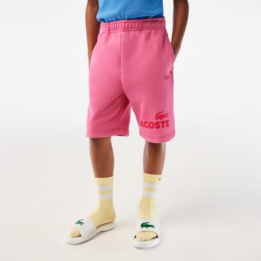  Lacoste Erkek Çocuk Baskılı Pembe Şort