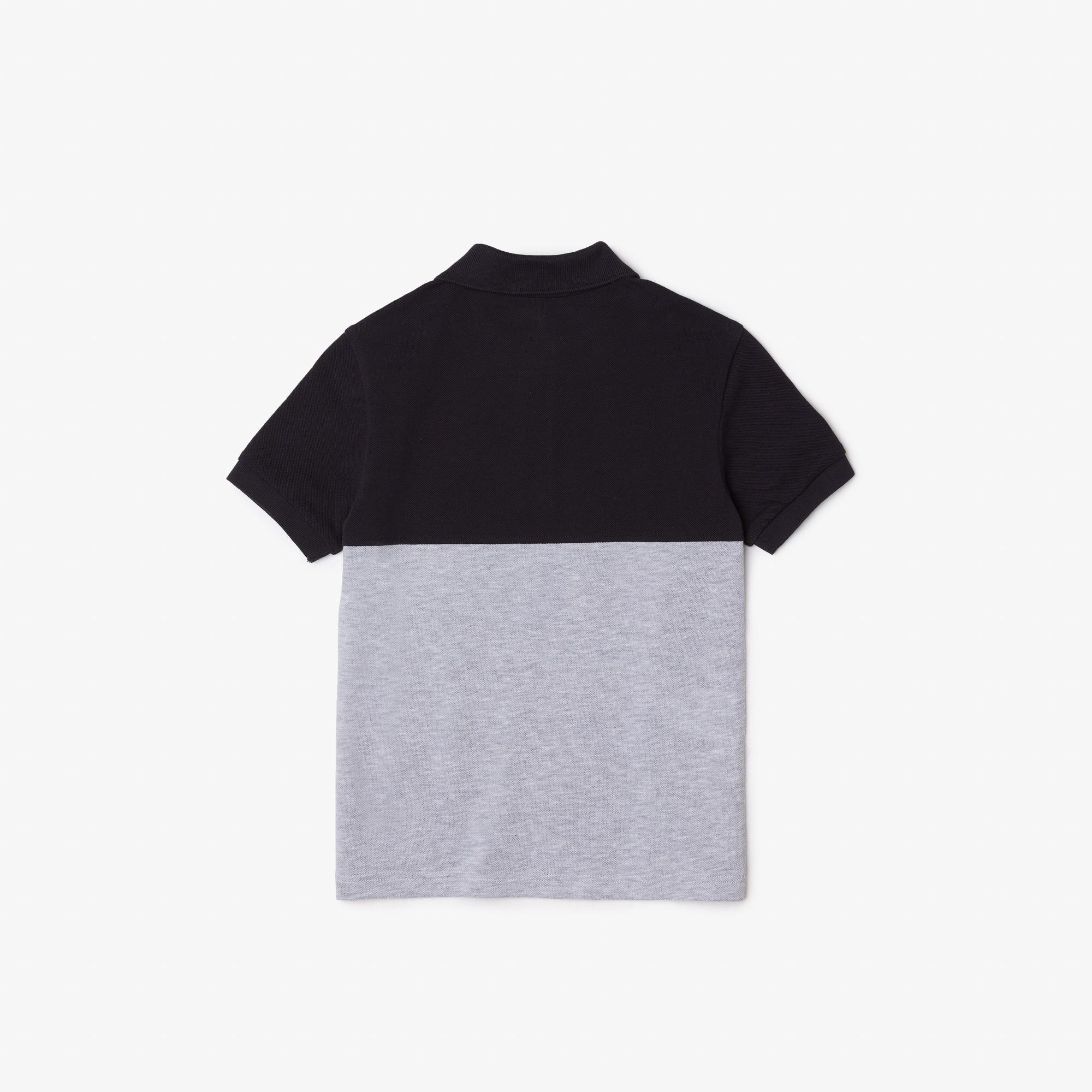 Lacoste Çocuk Renk Bloklu Gri Polo