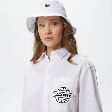  Kadın Relaxed Fit Beyaz Gömlek