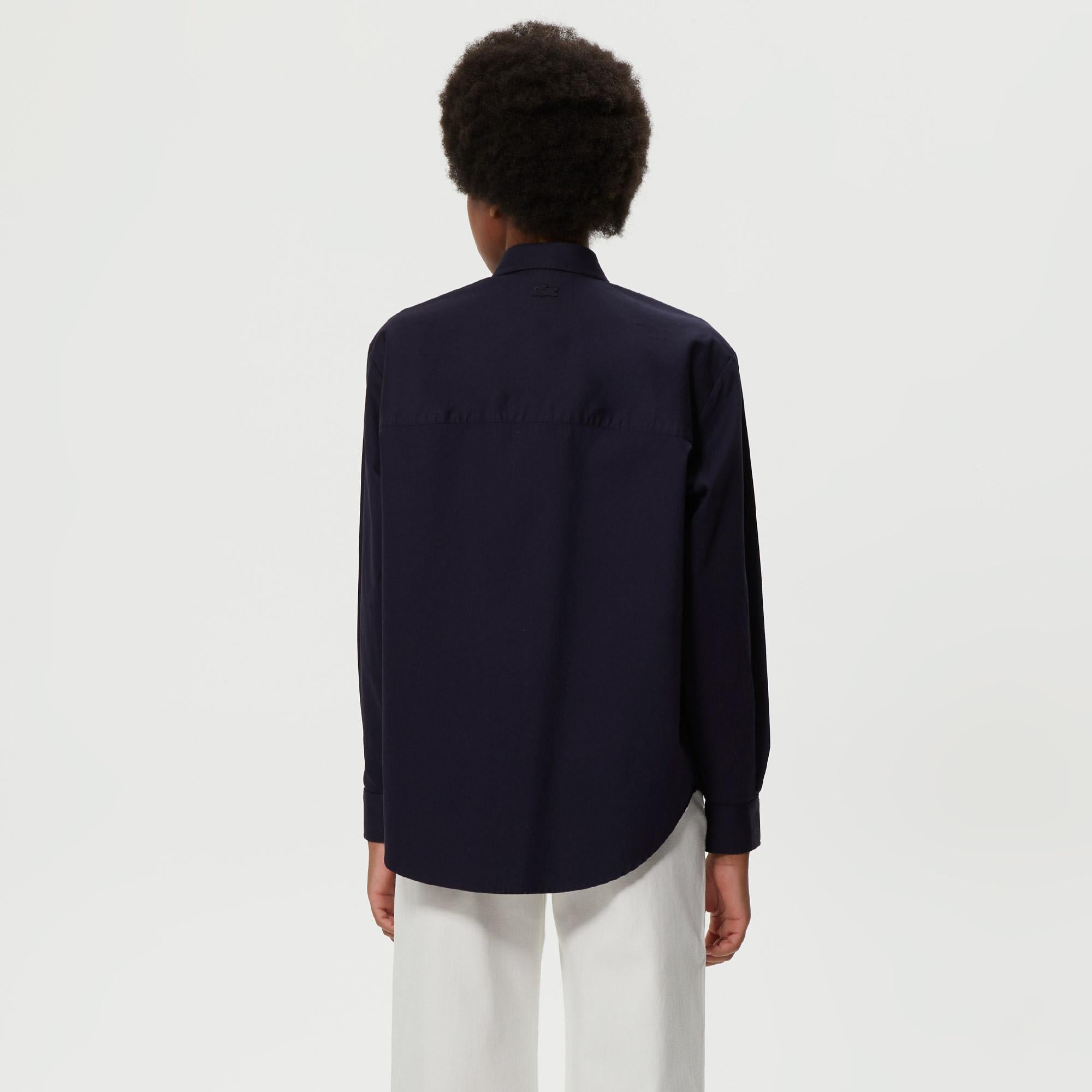 Kadın Relaxed Fit Lacivert Gömlek