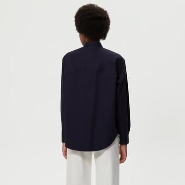  Kadın Relaxed Fit Lacivert Gömlek