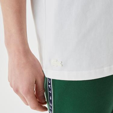  Erkek Relaxed Fit Bisiklet Yaka  Baskılı Beyaz T-Shirt