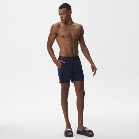  Erkek Regular Fit Baskılı Lacivert Mayo Şort