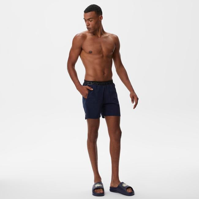  Erkek Regular Fit Baskılı Lacivert Mayo Şort