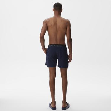  Erkek Regular Fit Baskılı Lacivert Mayo Şort