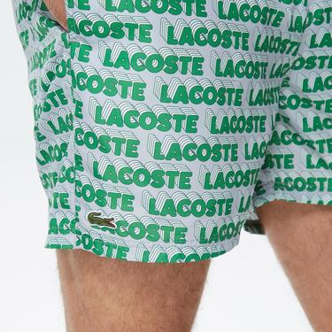  Erkek Regular Fit Baskılı Yeşil Mayo Şort