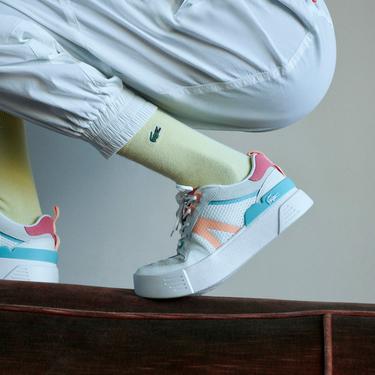  Lacoste L002 Kadın Krem Sneaker