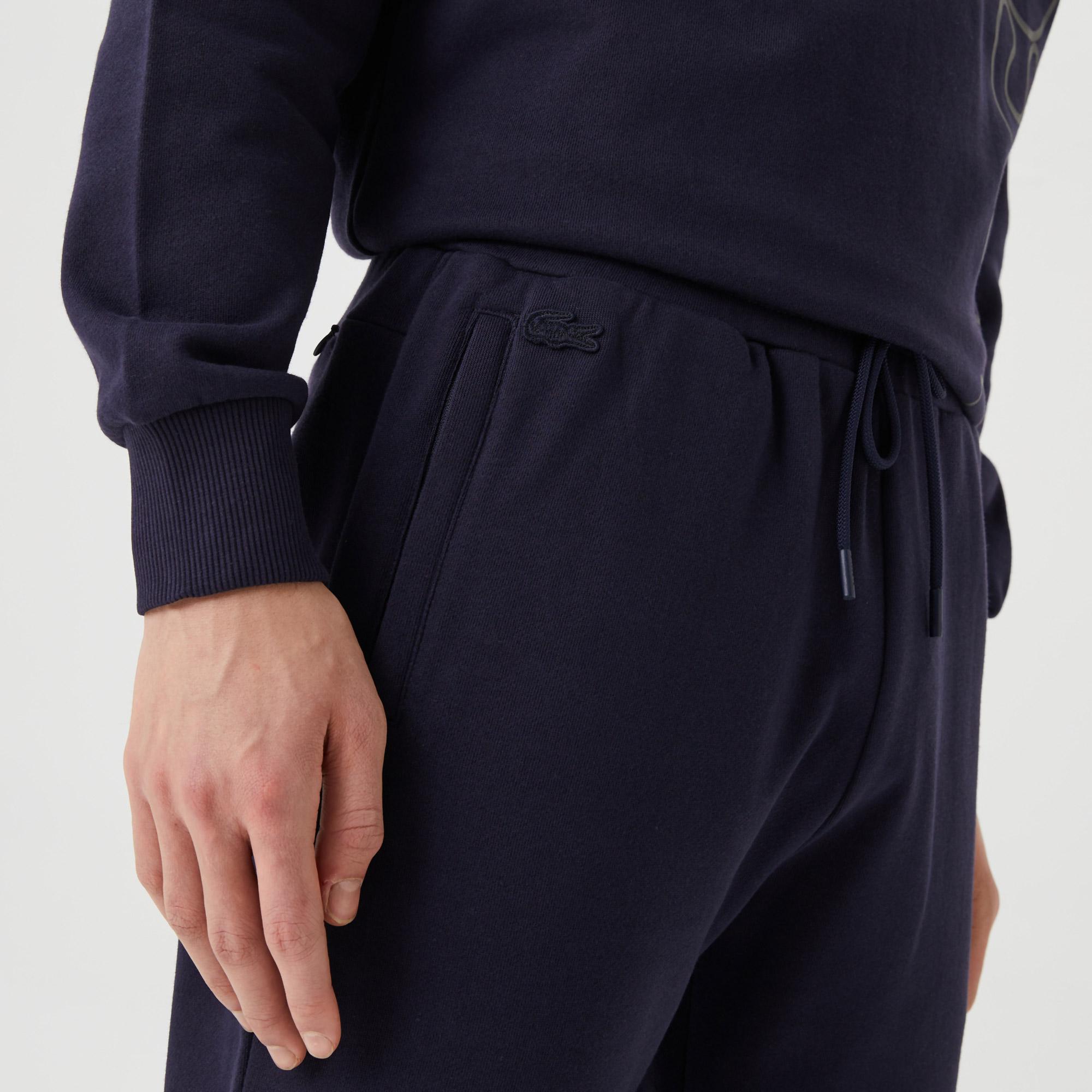 Erkek Slim Fit  Baskılı Lacivert Eşofman Altı