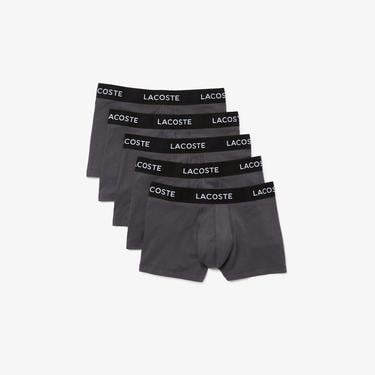  Lacoste Core Erkek 5'li Koyu Gri Boxer