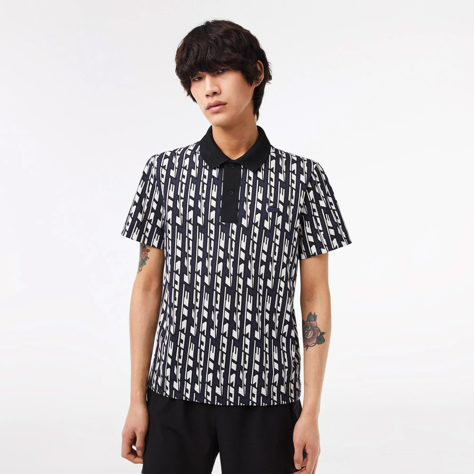 Active Erkek Regular Fit Baskılı Siyah Polo