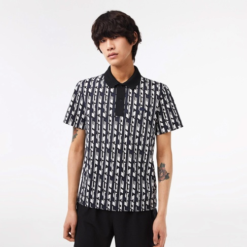  Active Erkek Regular Fit Baskılı Siyah Polo