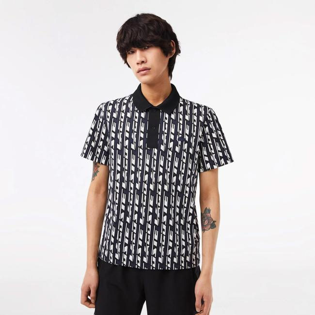  Active Erkek Regular Fit Baskılı Siyah Polo