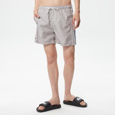  Erkek Regular Fit Baskılı Gri Mayo Şort