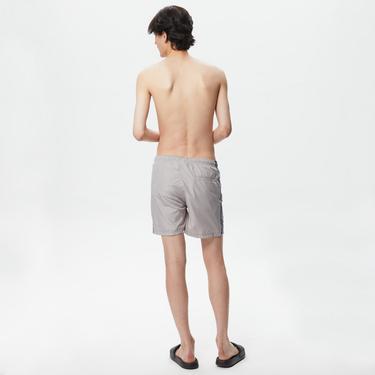  Erkek Regular Fit Baskılı Gri Mayo Şort
