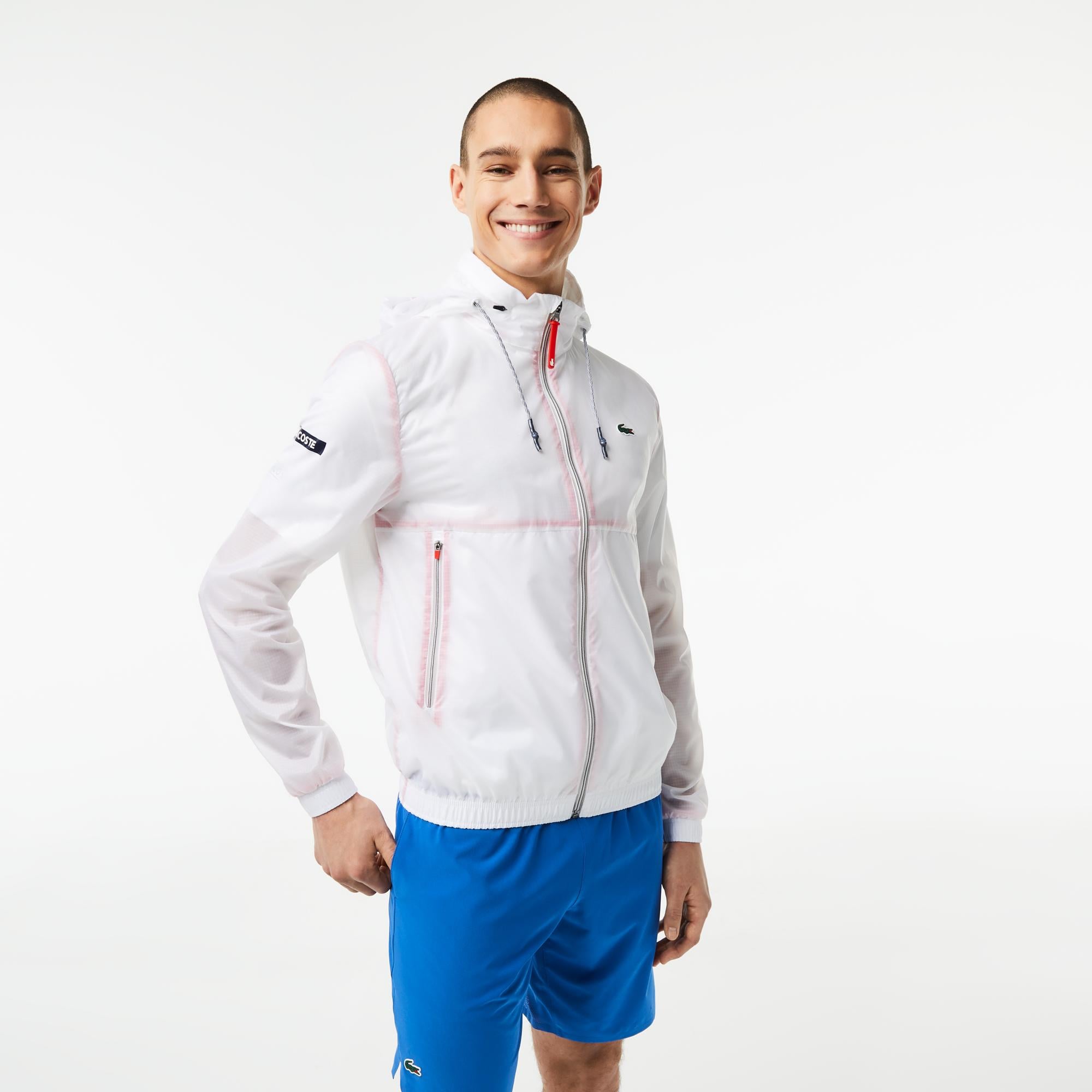 SPORT X Novak Djokovic Erkek Dik Yaka Beyaz Mont